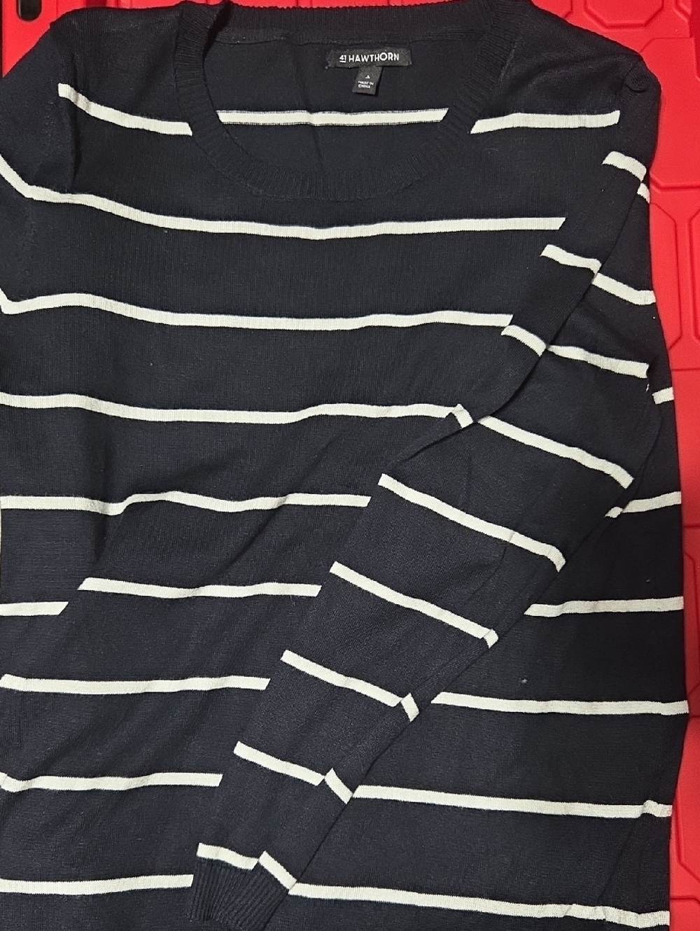 41 Hawthorn Navy and White Striped Sweater